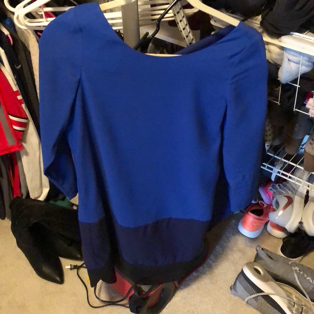 Blue shift dress